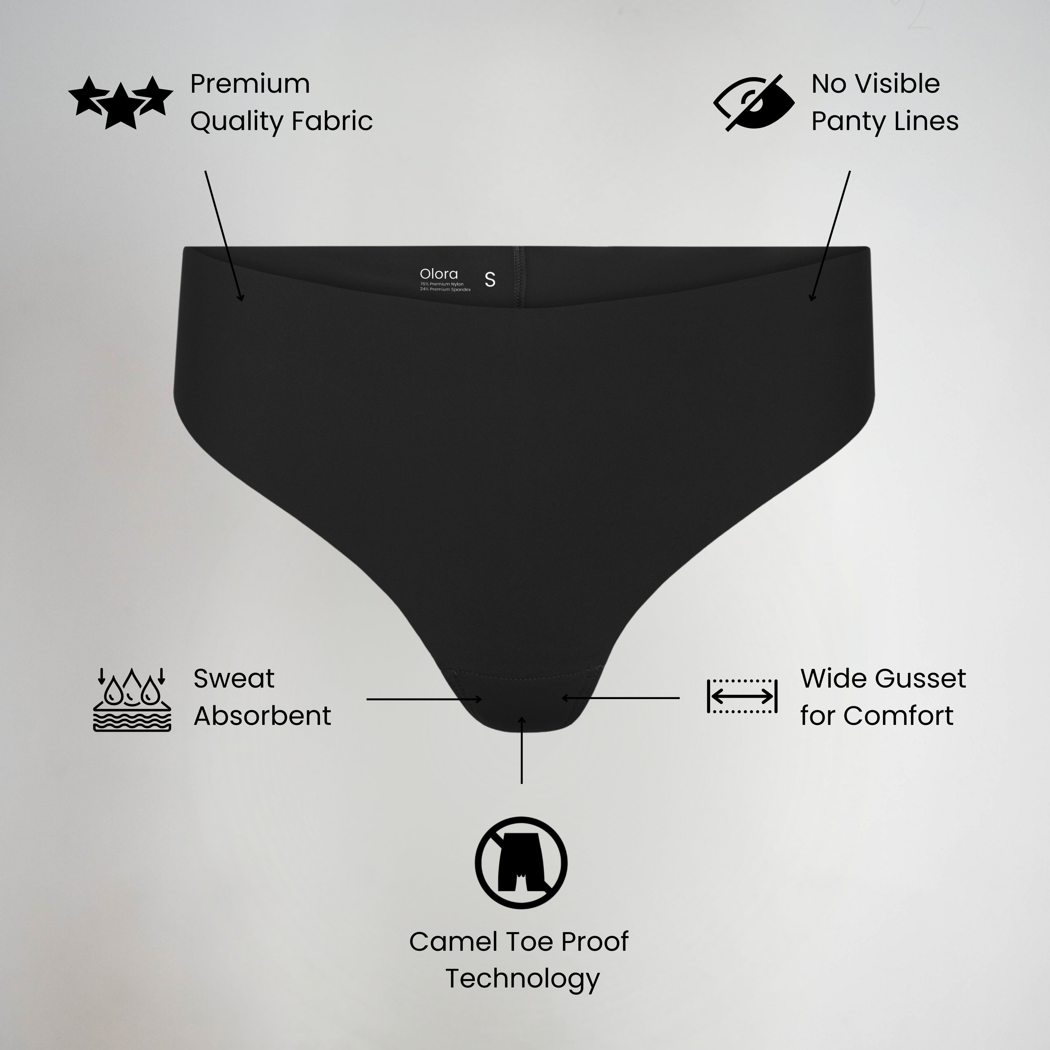 Olora Invisible Camel Toe Thong