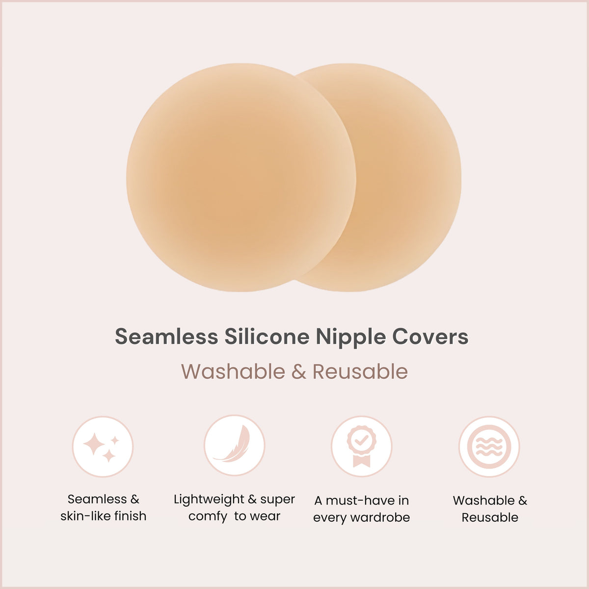 Olora Women's Seamless Silicone Nipple Covers